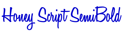 Honey Script SemiBold Schriftart